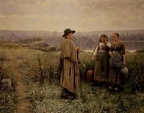 Conversation with the shepherd od Daniel Ridgway Knight