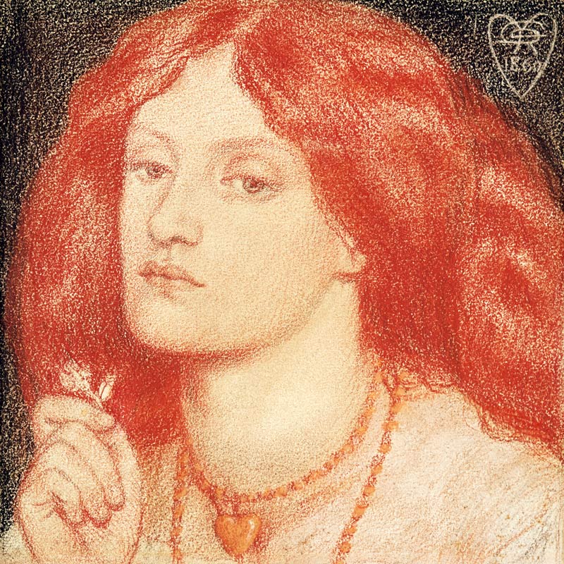 Portrait of Elizabeth Siddal (1834-62) od Dante Gabriel Rossetti