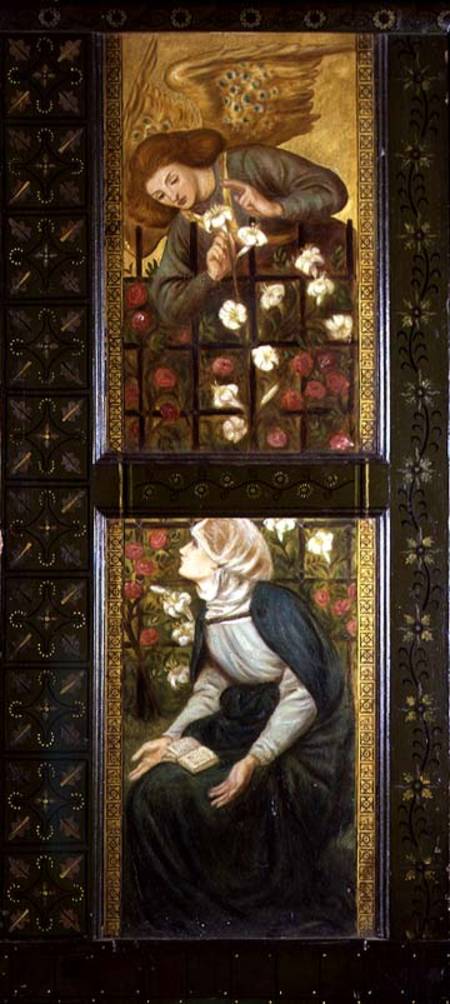 The Annunciation, panels of the pulpit od Dante Gabriel Rossetti