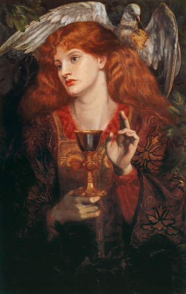 D.Rossetti, Damsel of Sanct Grail, 1874. od Dante Gabriel Rossetti