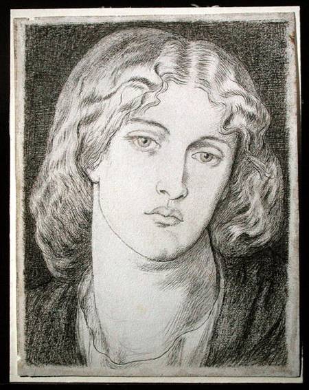 Fanny Cornforth (1824-1906) (pen & ink and grey wash on paper) od Dante Gabriel Rossetti