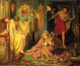 The return of Tibullus to Delila. od Dante Gabriel Rossetti