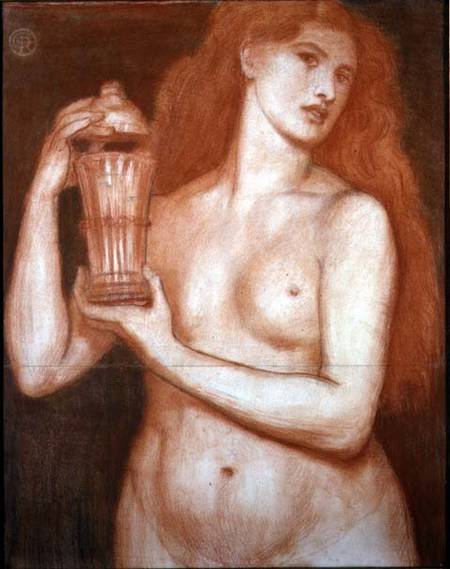 Study of a female nude od Dante Gabriel Rossetti