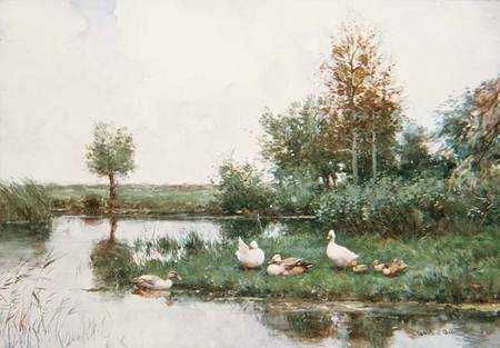 Ducks in a River Landscape od David Adolph Constant Artz