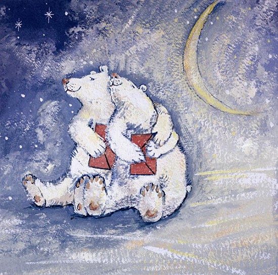 Happy Bears (gouache on paper)  od David  Cooke