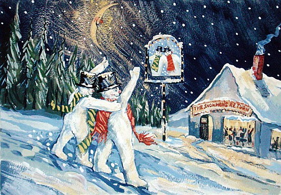 The Snowmen''s Return (gouache on paper)  od David  Cooke