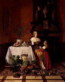 Afternoon teatime (together with Gustav Koller) od David Emile Joseph de Noter