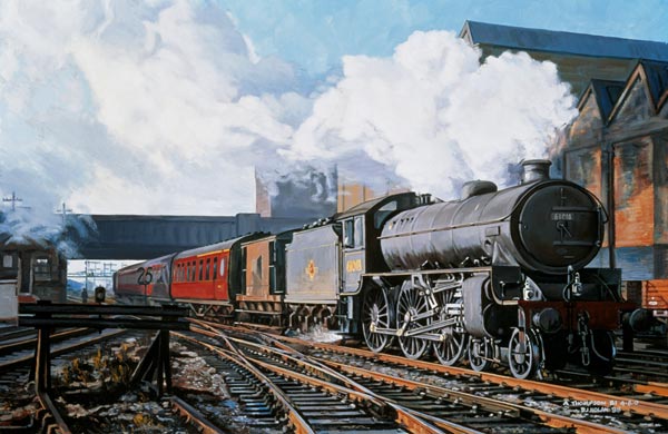 A ''Thompson'' B1 Class Moving Empty Stock on a Cold February Morning, 1998 (oil on canvas)  od David  Nolan
