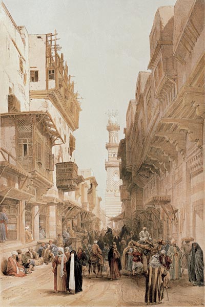 Cairo , Muristan od David Roberts