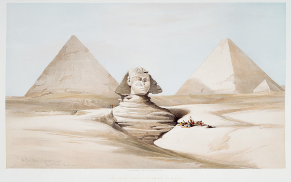 Giza , Sphinx od David Roberts