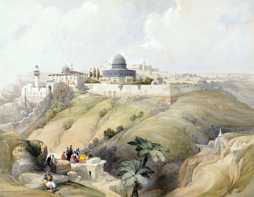 Blick auf Jerusalem. Frühes 19. Jahrhundert od David Roberts