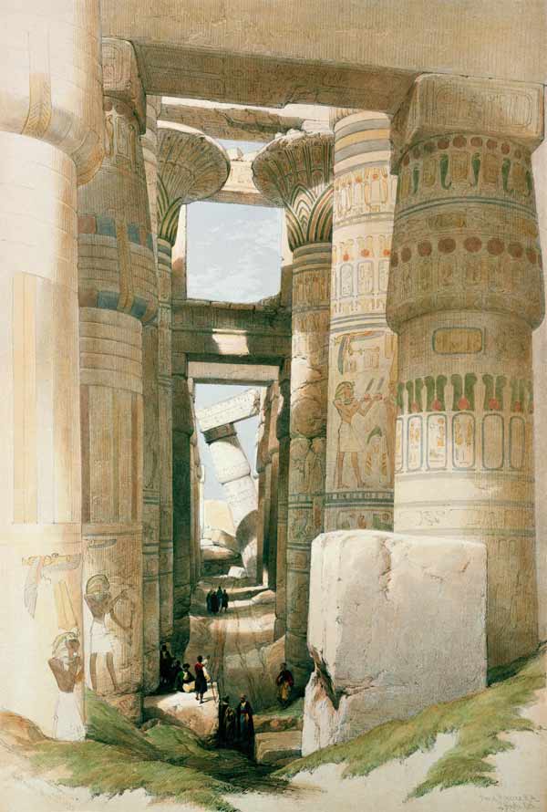 Karnak , Gr.Pillared Hall od David Roberts