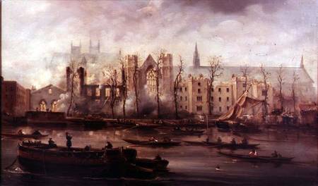 The Burning of the Houses of Parliament od David Roberts