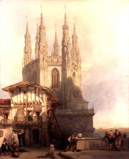 The Entrance to the North Transept, Burgos Castle od David Roberts