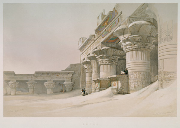 Edfu , Horus Temple od David Roberts
