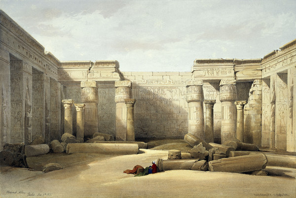 Madinat Habu, Temple of Ramses , Roberts od David Roberts