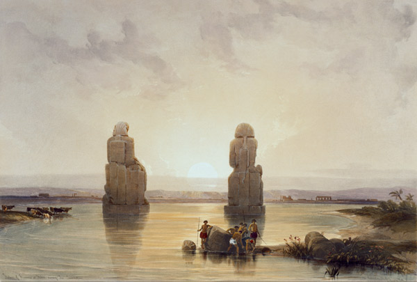 Thebes-West, Memnon Colossi od David Roberts