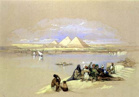 The Pyramids at Giza, near Cairo od David Roberts