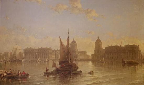 Shipping on the Thames at Greenwich od David Roberts