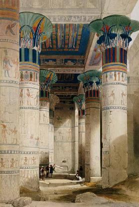 Thebes, Ramesseum , Watercol.by D.Roberts