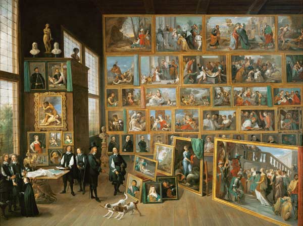 Archduke Leopold Wilhelm in his Gallery in Brussels od David Teniers