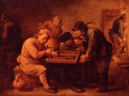 A Game of Tric-Trac od David Teniers