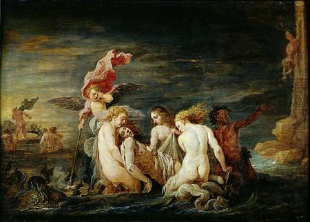 Hero and Leander: Leander Found by the Nereids, copy of a painting by Domenico Feti od David Teniers