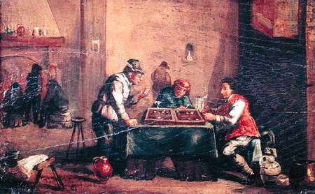 Men Playing Backgammon in a Tavern od David Teniers