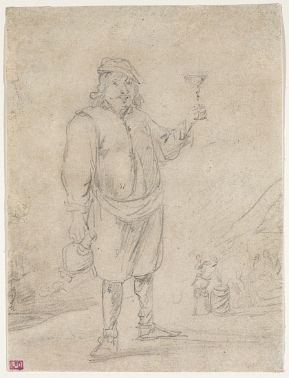 Peasant Raising a Glass of Wine od David the Younger Teniers