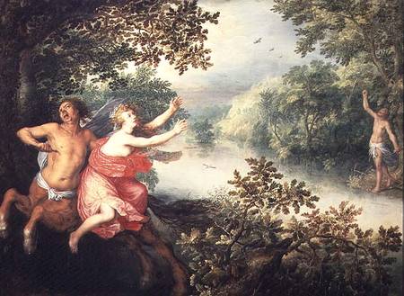 Hercules, Deianeira and the centaur Nessus od David Vinckboons