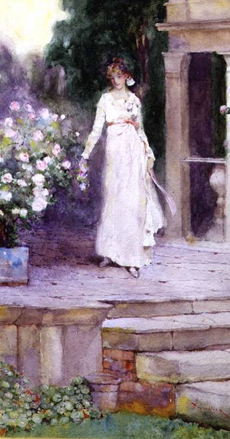 Lady on the Rose Terrace od David Woodlock
