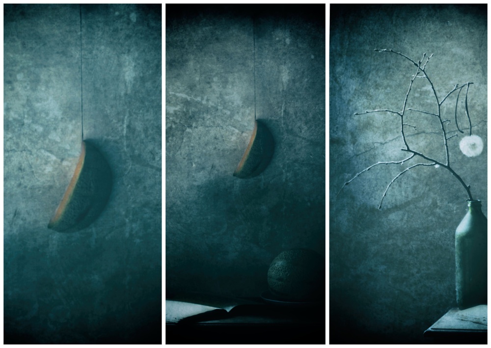 Allegory with melon (Triptych) od Delphine Devos