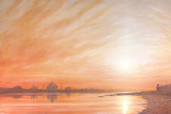 Taj Mahal at Sunset od Derek Hare