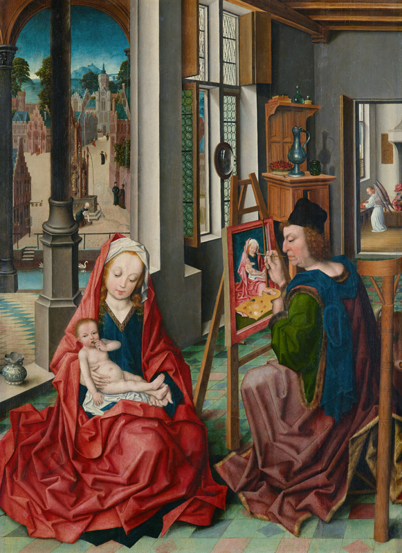 Der Evangelist Lukas malt die Muttergottes od Derick Baegert