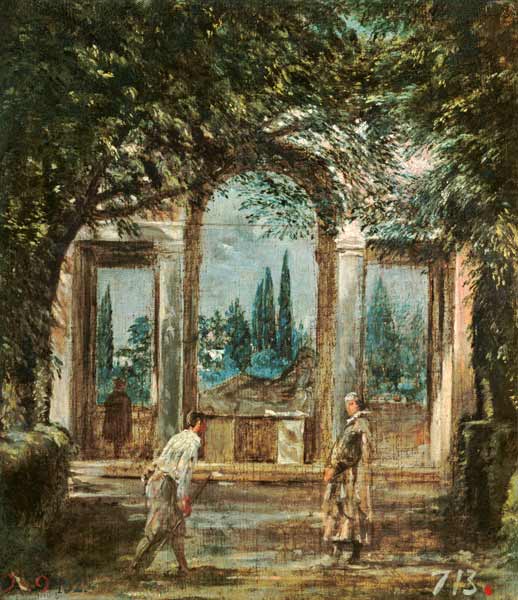 Ariadnepavillon of the villa Medici to Rome od Diego Rodriguez de Silva y Velázquez