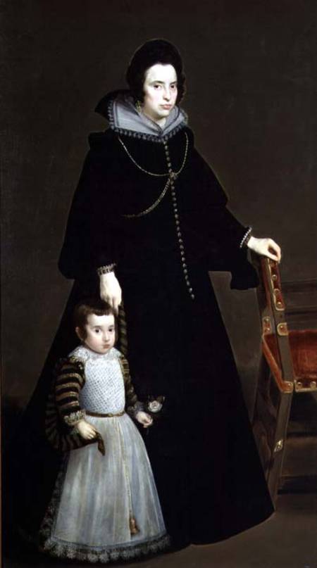 Dona Antonia de Ipenarrieta y Galdos (1599-1635) and her Son od Diego Rodriguez de Silva y Velázquez