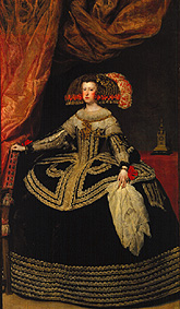 Queen Maria Anna of Austria. od Diego Rodriguez de Silva y Velázquez
