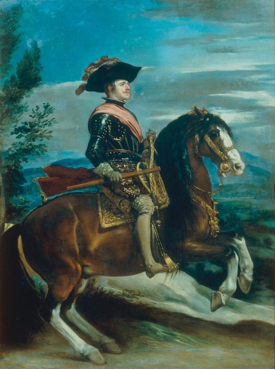 Philip IV on horseback od Diego Rodriguez de Silva y Velázquez