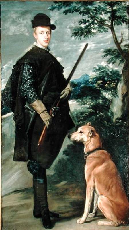 Portrait of Cardinal Infante Ferdinand (1609-41) of Austria with Gun and Dog od Diego Rodriguez de Silva y Velázquez