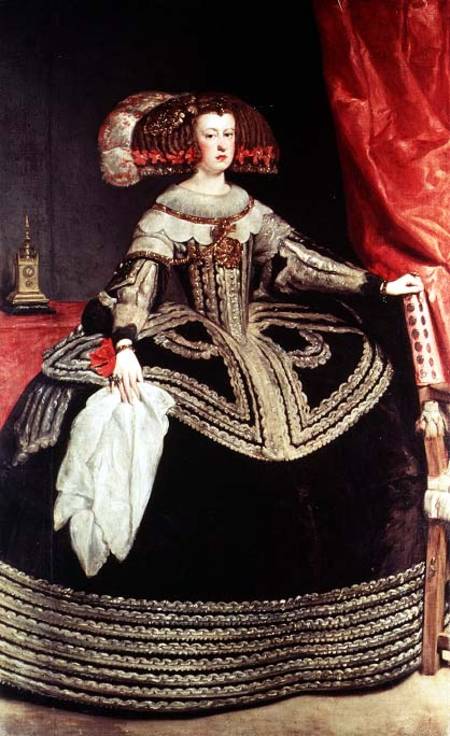 Queen Maria Anna of Spain (1635-96), wife of King Philip IV of Spain (1605-65) od Diego Rodriguez de Silva y Velázquez