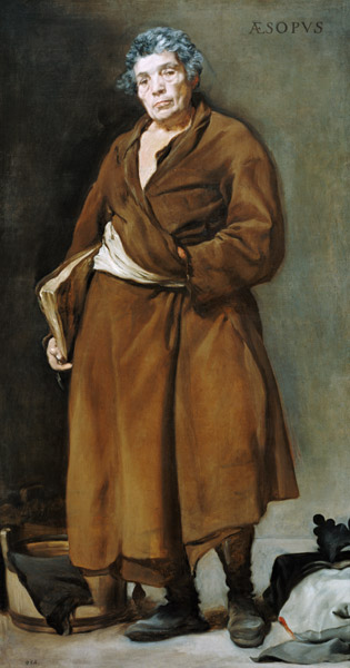 The philosopher Aesop. od Diego Rodriguez de Silva y Velázquez