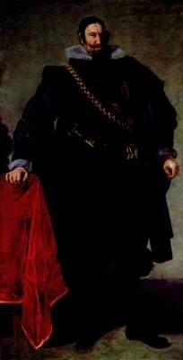 Portrait of the Gaspar de Guzmán duke of olive-green are