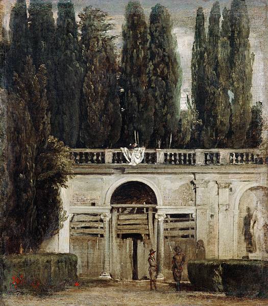 Garten der Villa Medici in Rom od Diego Velázquez
