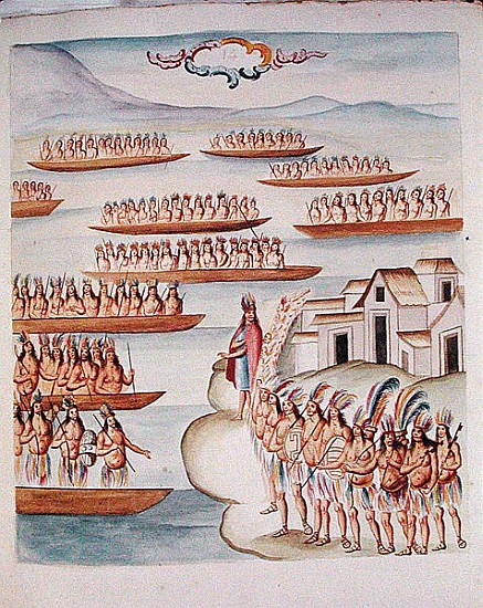 Tome 4 fol.14 Tlatelolco and the Lagoon, from ''Teatro de la Nueva Espagna'' (z/c on paper) od Diego Garcia Panes y Avellan