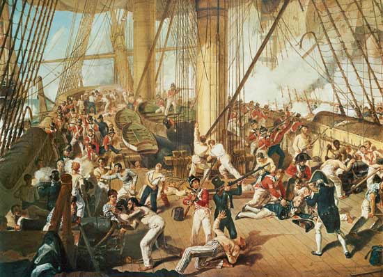 The Battle of Trafalgar 21 October 1805 od Denis Dighton
