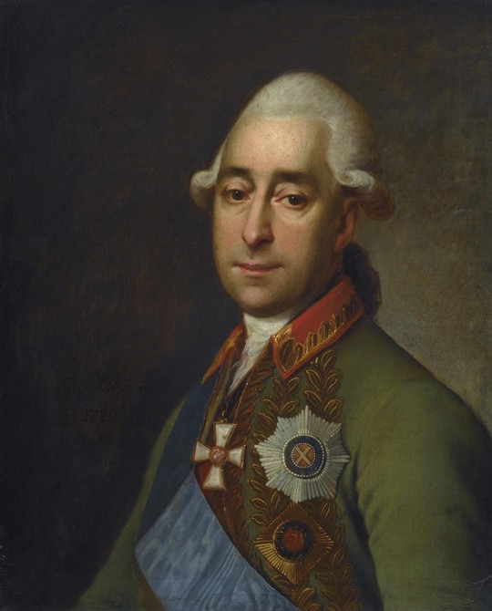 Field Marshal Prince Alexander Alexandrovich Prozorovsky (1732-1809) od Dimitrij Grigorjewitsch Lewizkij