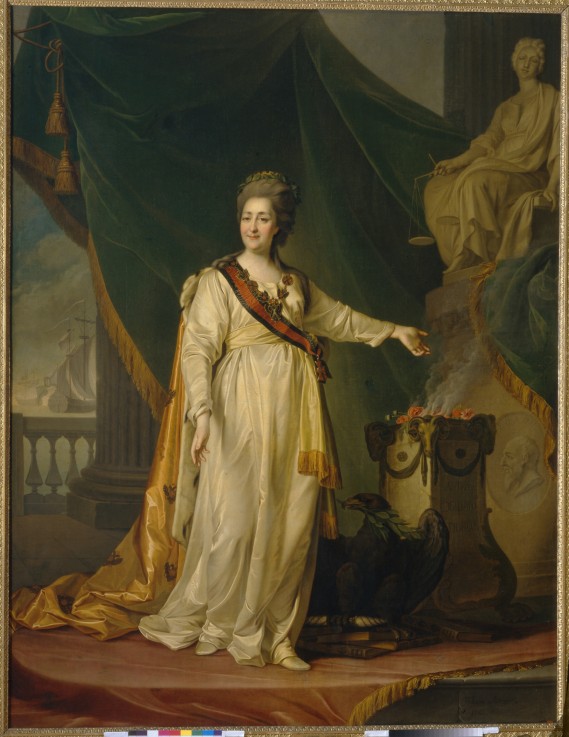Catherine II as Legislator in the Temple of the Goddess of Justice od Dimitrij Grigorjewitsch Lewizkij