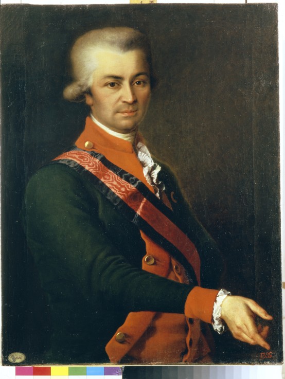 Portrait of Prince of Tauris general-field marshal, statesman Grigori A. Potyomkin (1739-1791) od Dimitrij Grigorjewitsch Lewizkij