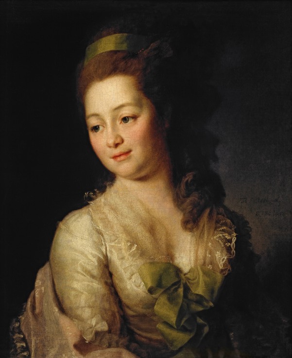 Portrait of Maria Dyakova od Dimitrij Grigorjewitsch Lewizkij
