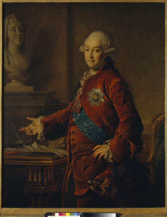 Portrait of Vice-Chancellor Prince Alexander Mikhaylovich Golitsyn (1723-1807) od Dimitrij Grigorjewitsch Lewizkij